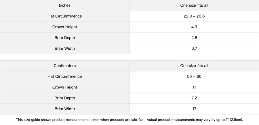 Casquette PK9 Shadow — guide des dimensions