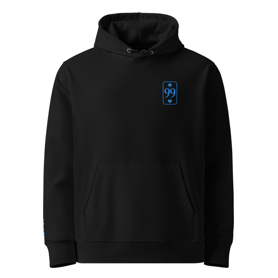 Hoodie Bio Essential — Noir — vue de face