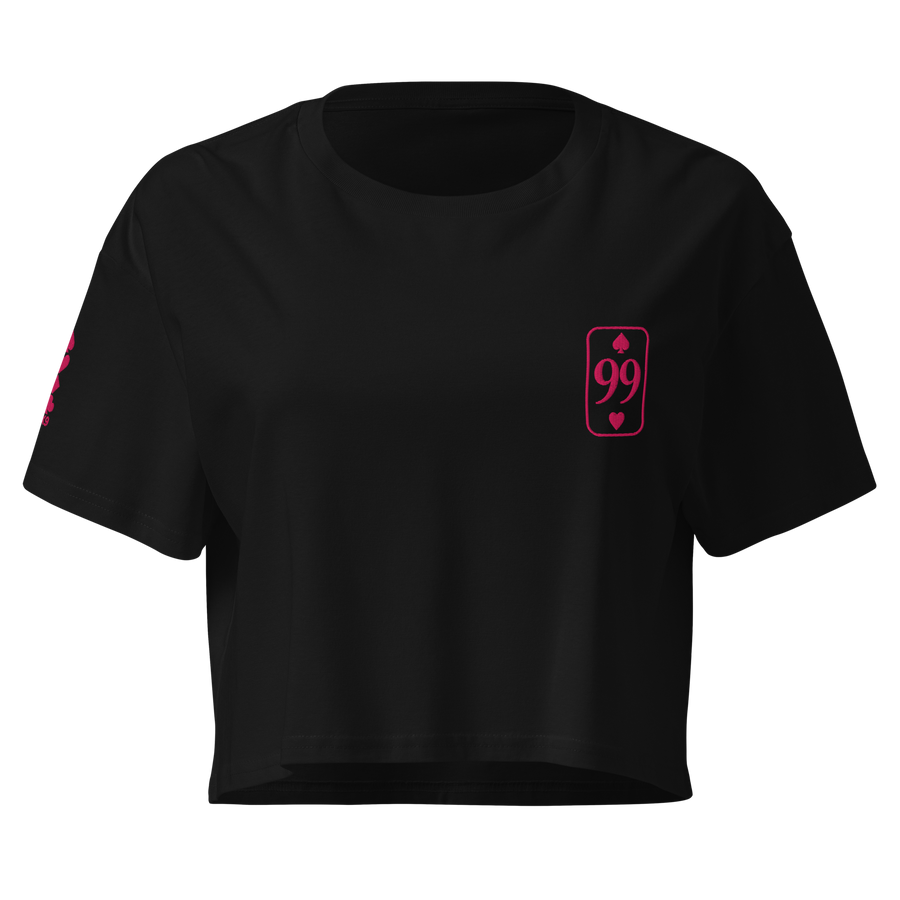 Crop Top Essential — Noir — vue de face