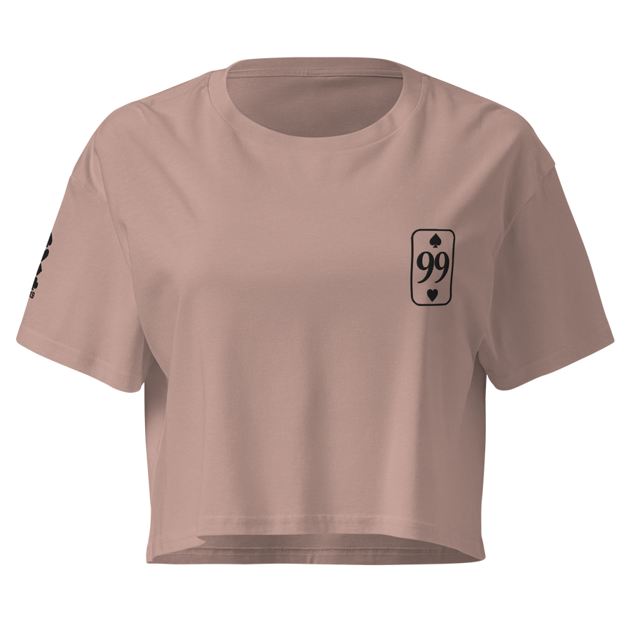 Crop Top Essential Black Edition — Hazy Pink — vue de face