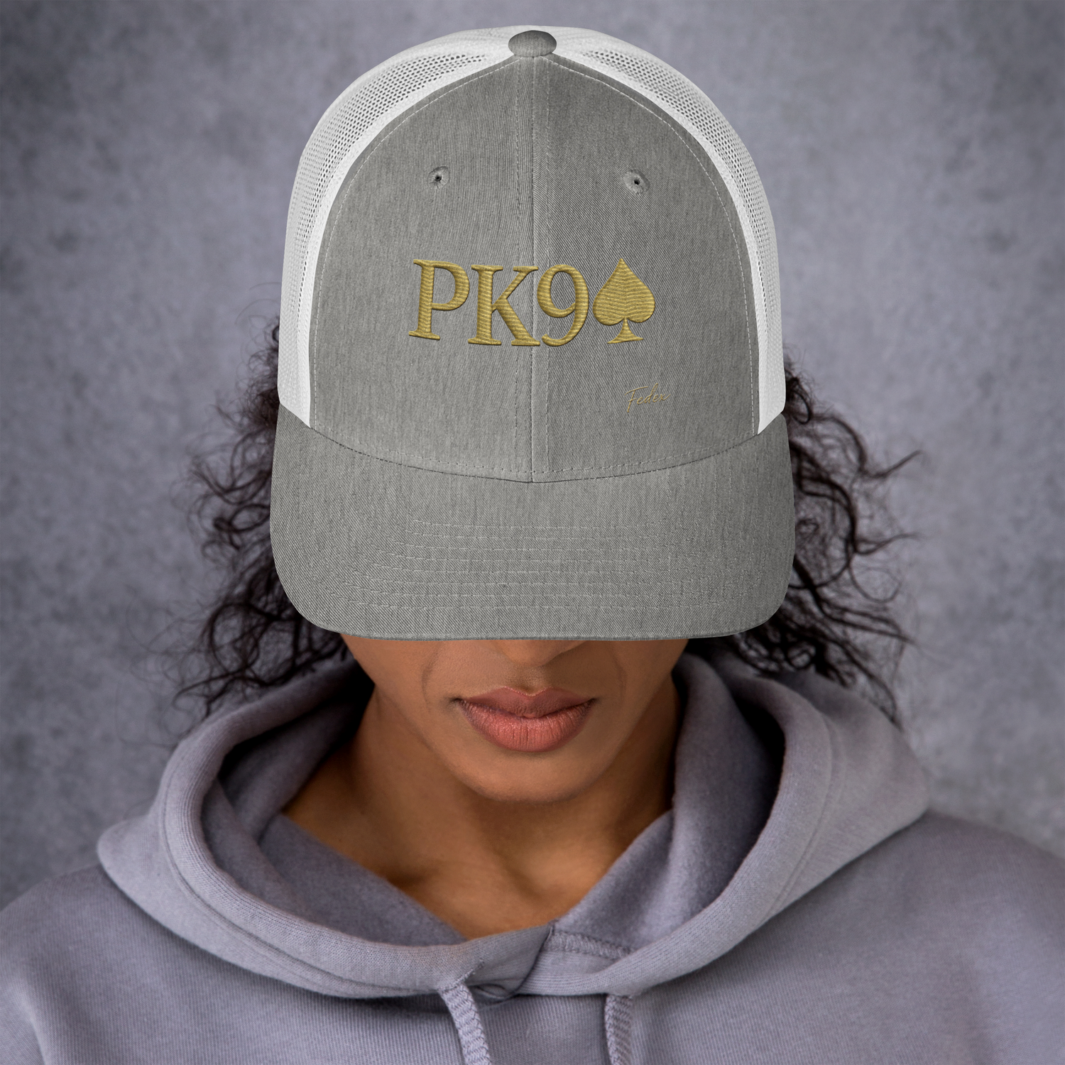 Casquette Trucker PK9 Signature FedEx — Heather Grey/White