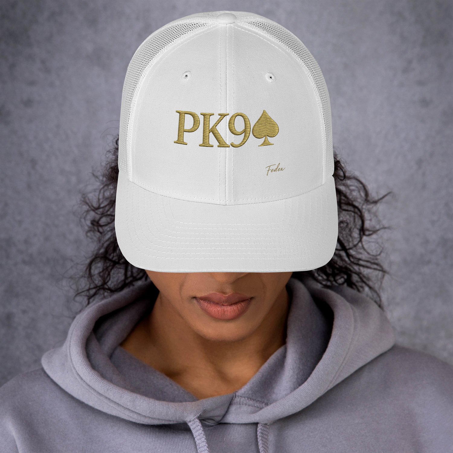 Casquette Trucker PK9 Signature FedEx — Blanc