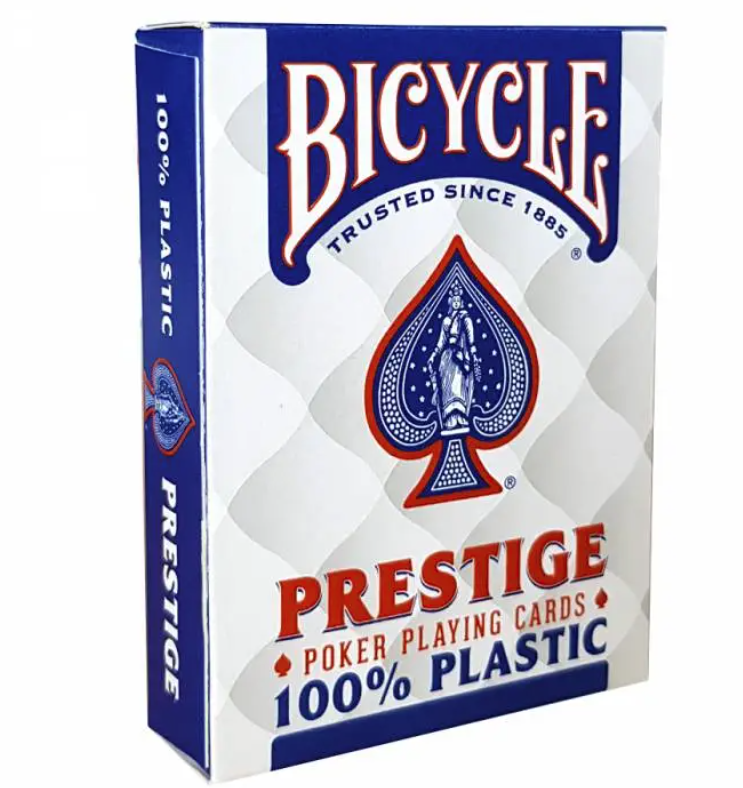 🃏 Duo Pack Bicycle “PRESTIGE” – 2 Jeux 100% Plastique – Format Poker – Index Jumbo