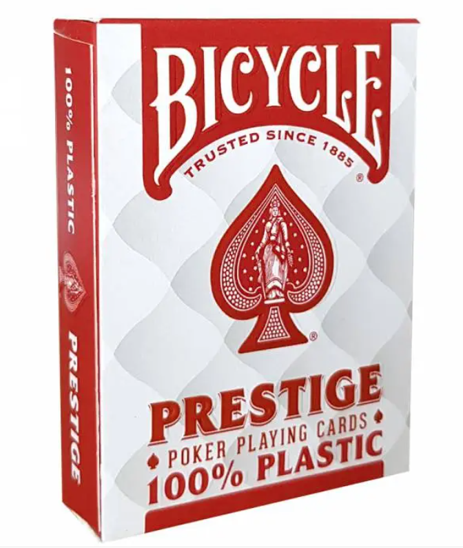 🃏 Duo Pack Bicycle “PRESTIGE” – 2 Jeux 100% Plastique – Format Poker – Index Jumbo