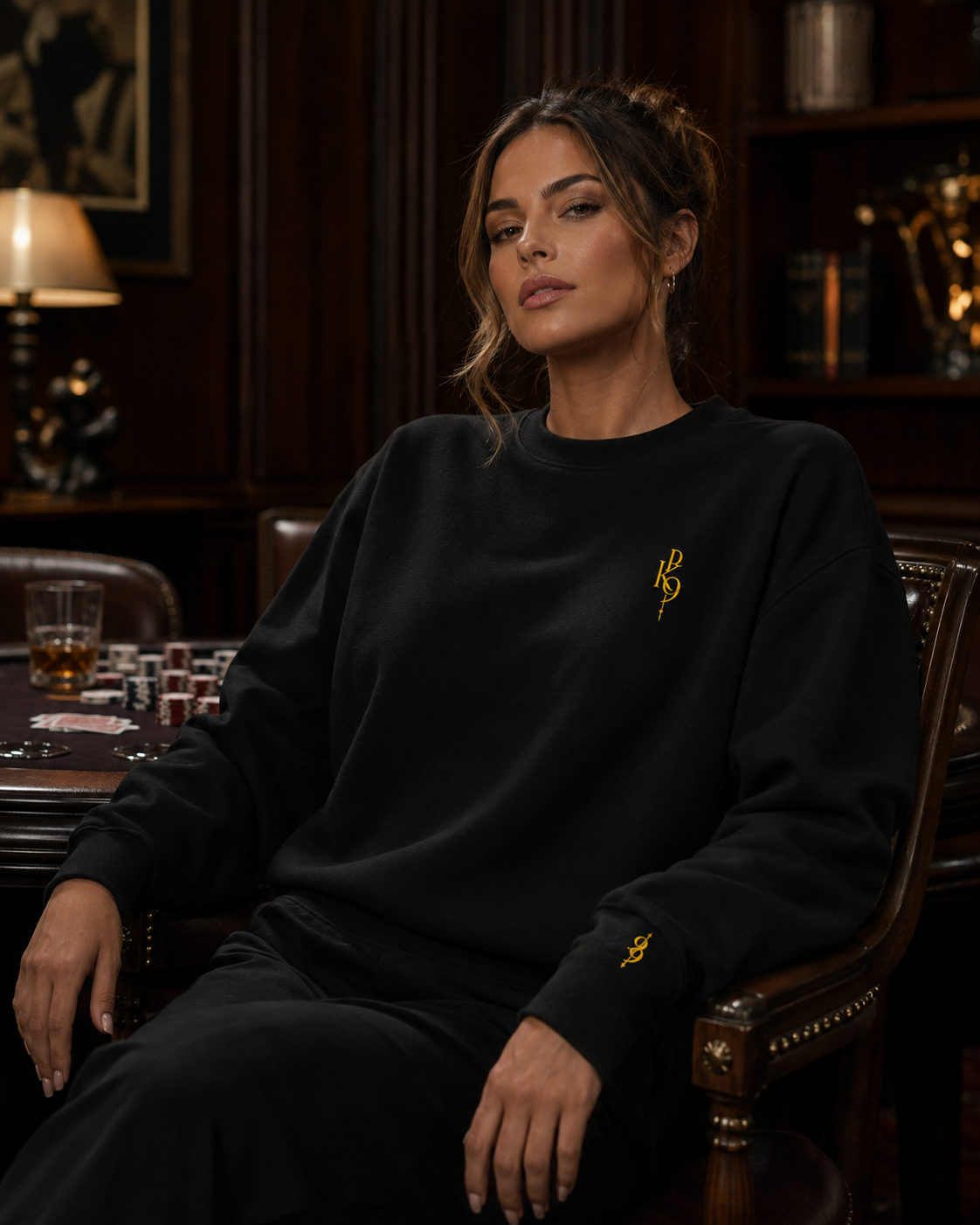 HighRoller Royal Crew — Sweat Premium Brodé