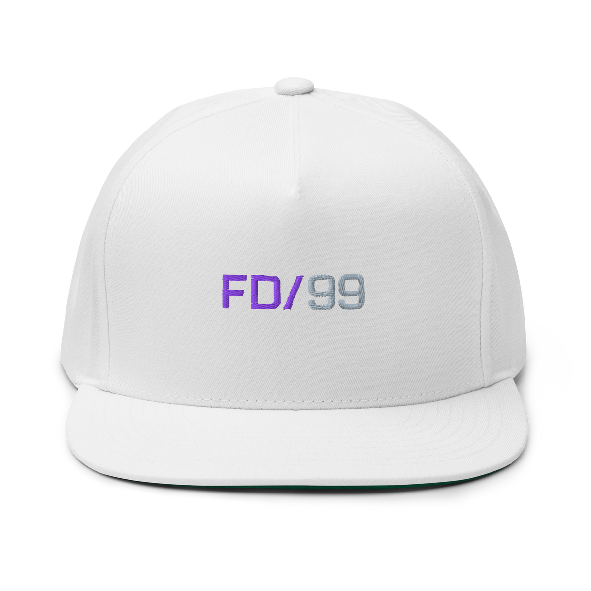Casquette Flat Future Division — Blanc — vue de face