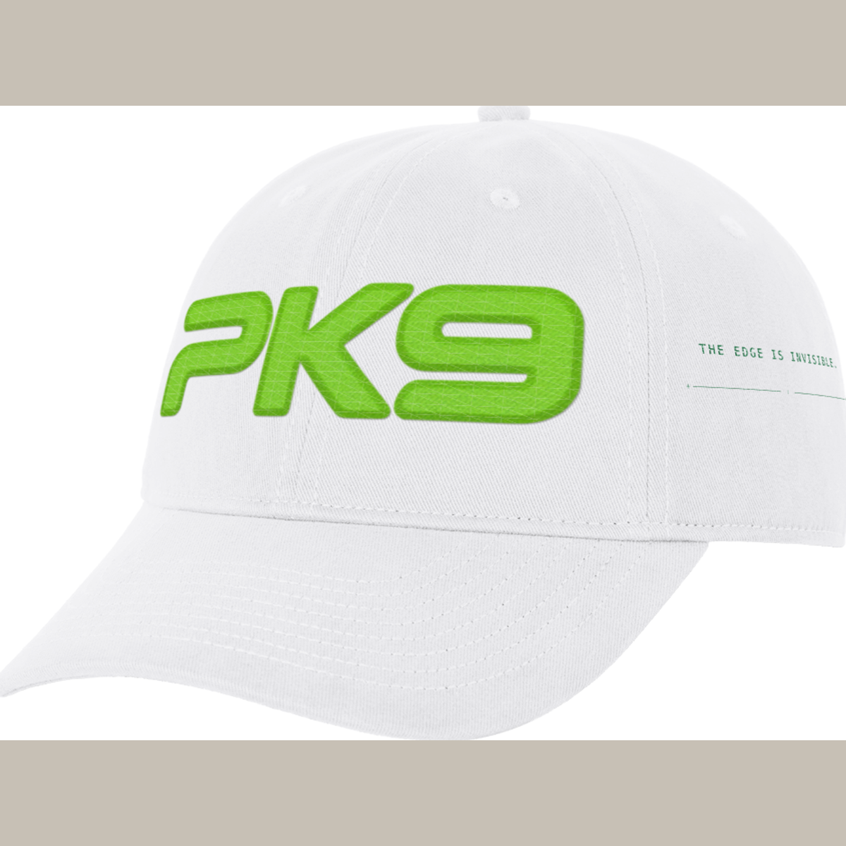 PK9 MONOGRAM 3D IVORY — vue avant sur fond pierre