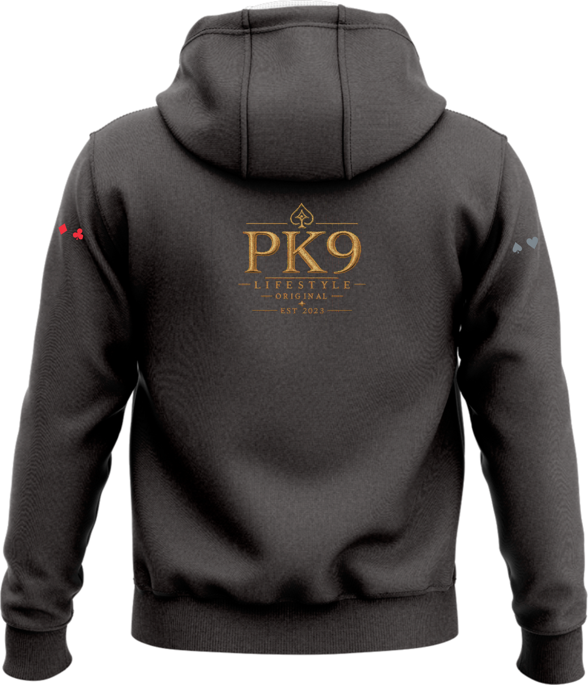 Zipper Deluxe PK9 Ultimate Nine noir chiné — vue de dos
