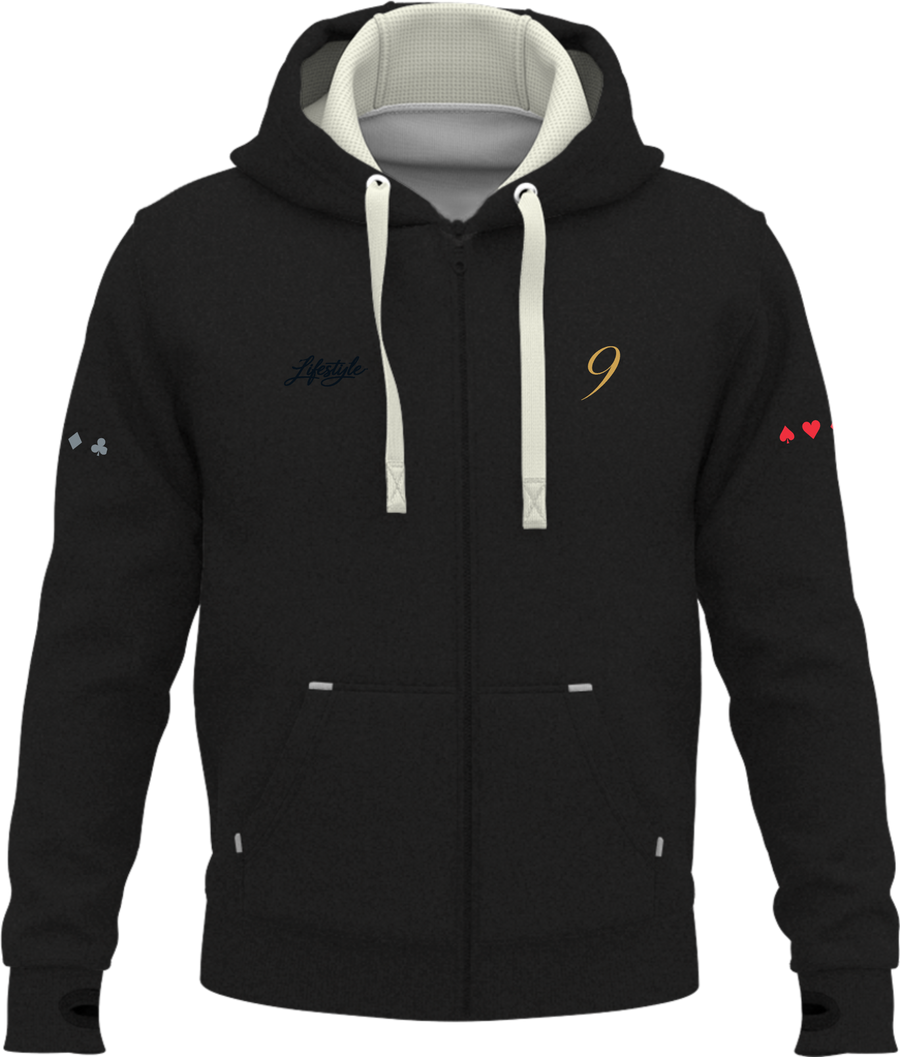 Zipper Deluxe PK9 Ultimate Nine noir chiné — vue de face