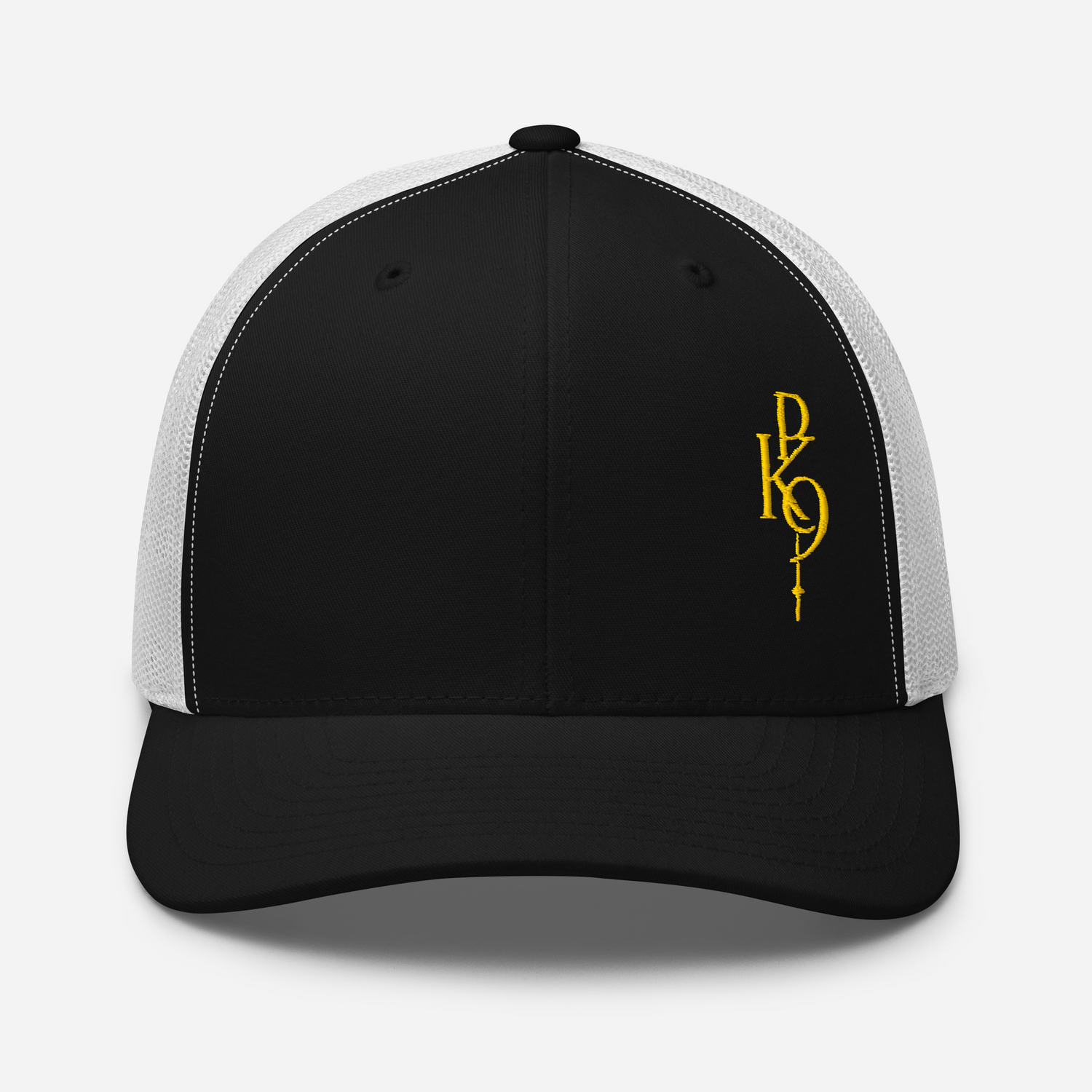 HighRoller Classic Trucker — Noir / Blanc — Product mockup