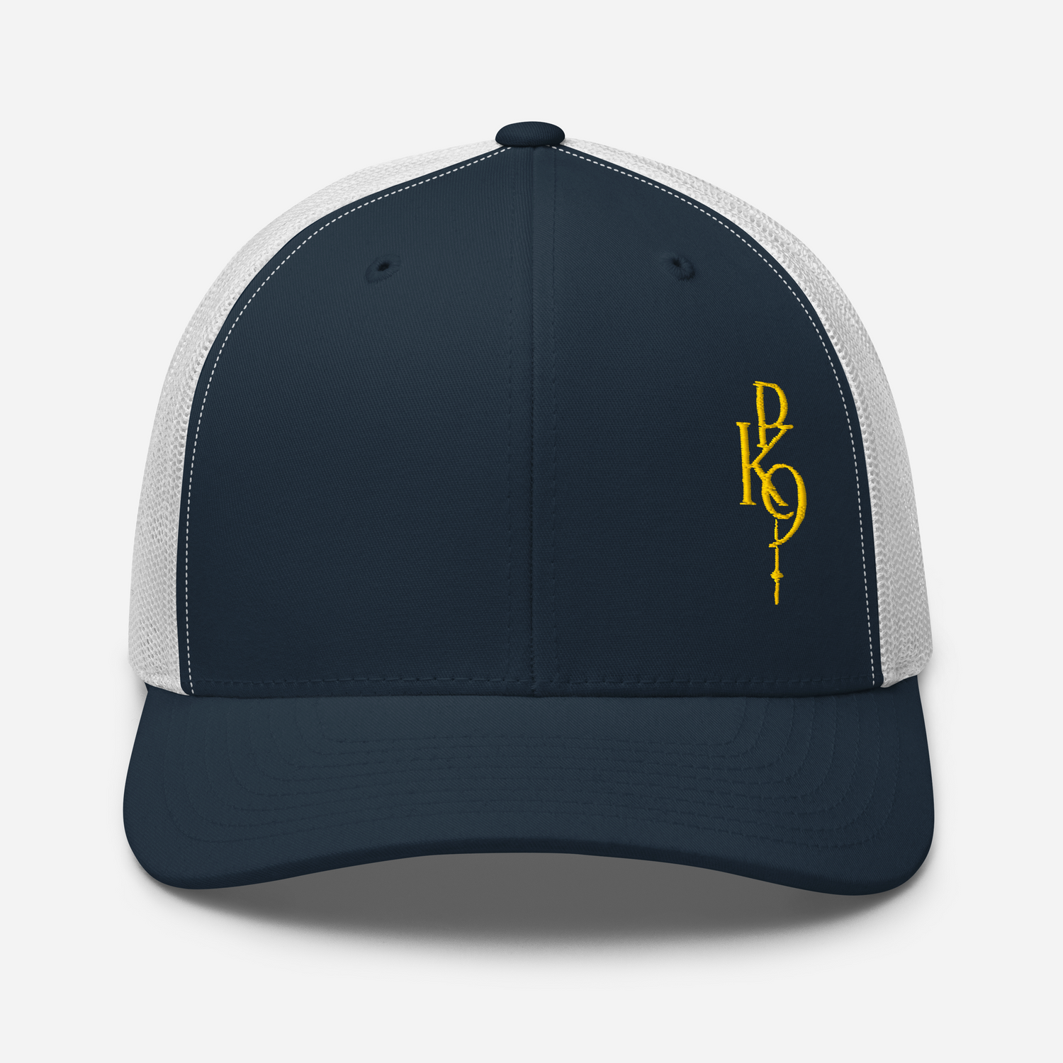 HighRoller Classic Trucker — Bleu Marine / Blanc — Product mockup