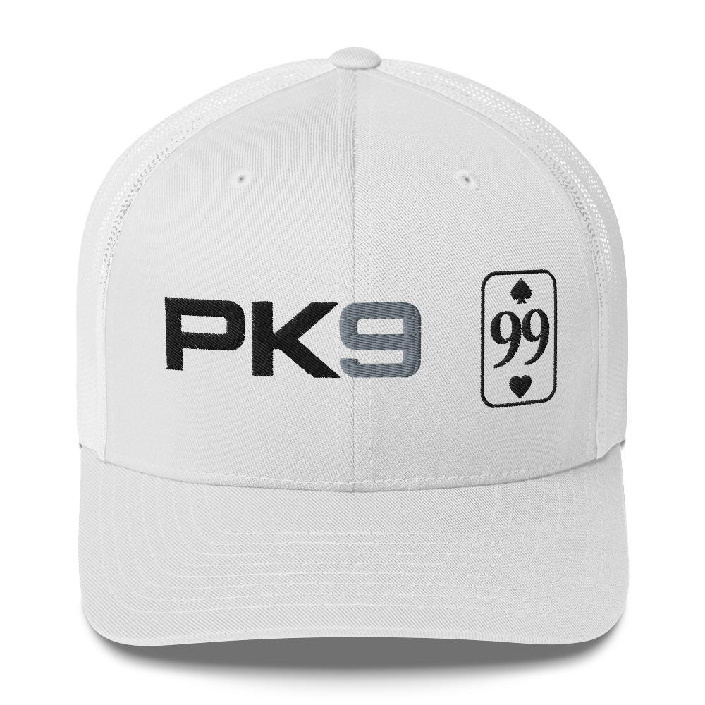 Casquette Trucker Essential — Blanc — vue de face