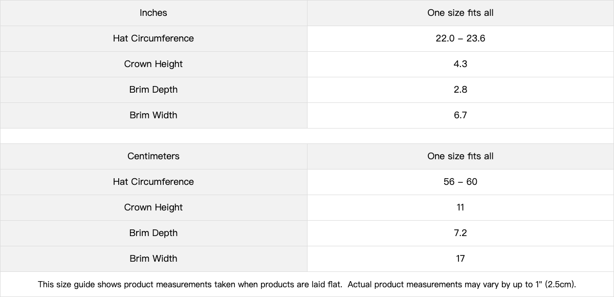 Casquette PK9 Shadow — guide des dimensions