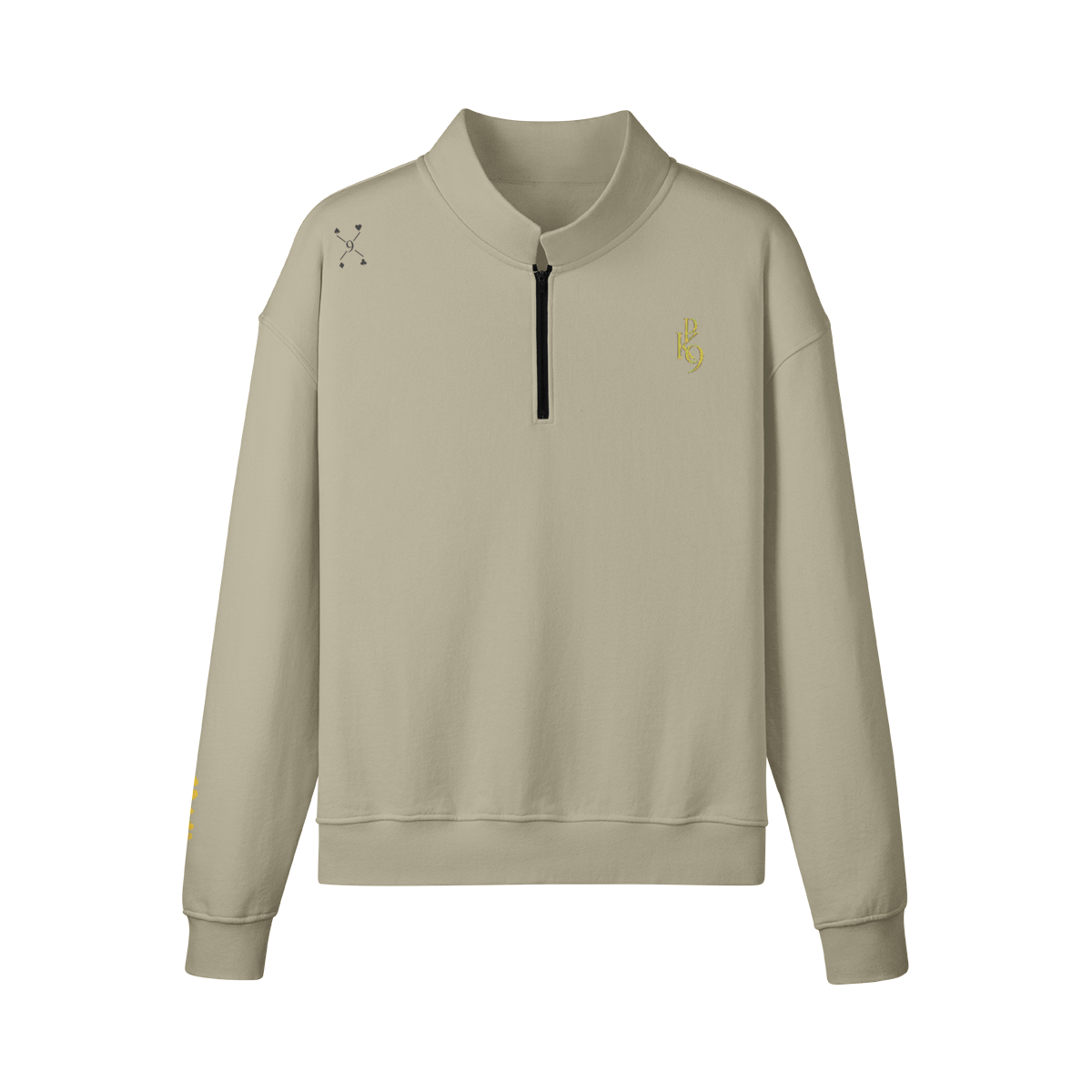 PK9 Gold Club Half-Zip 380 GSM Camel — vue face