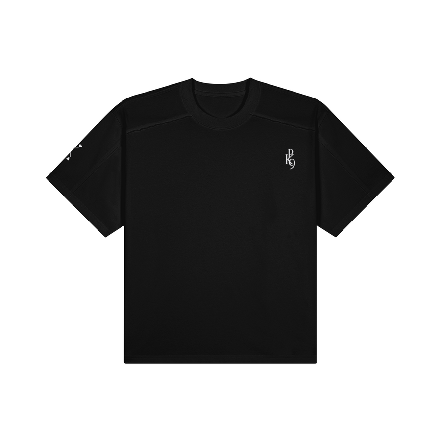 PK9 Gold Club Boxy Tee — Black — vue de face