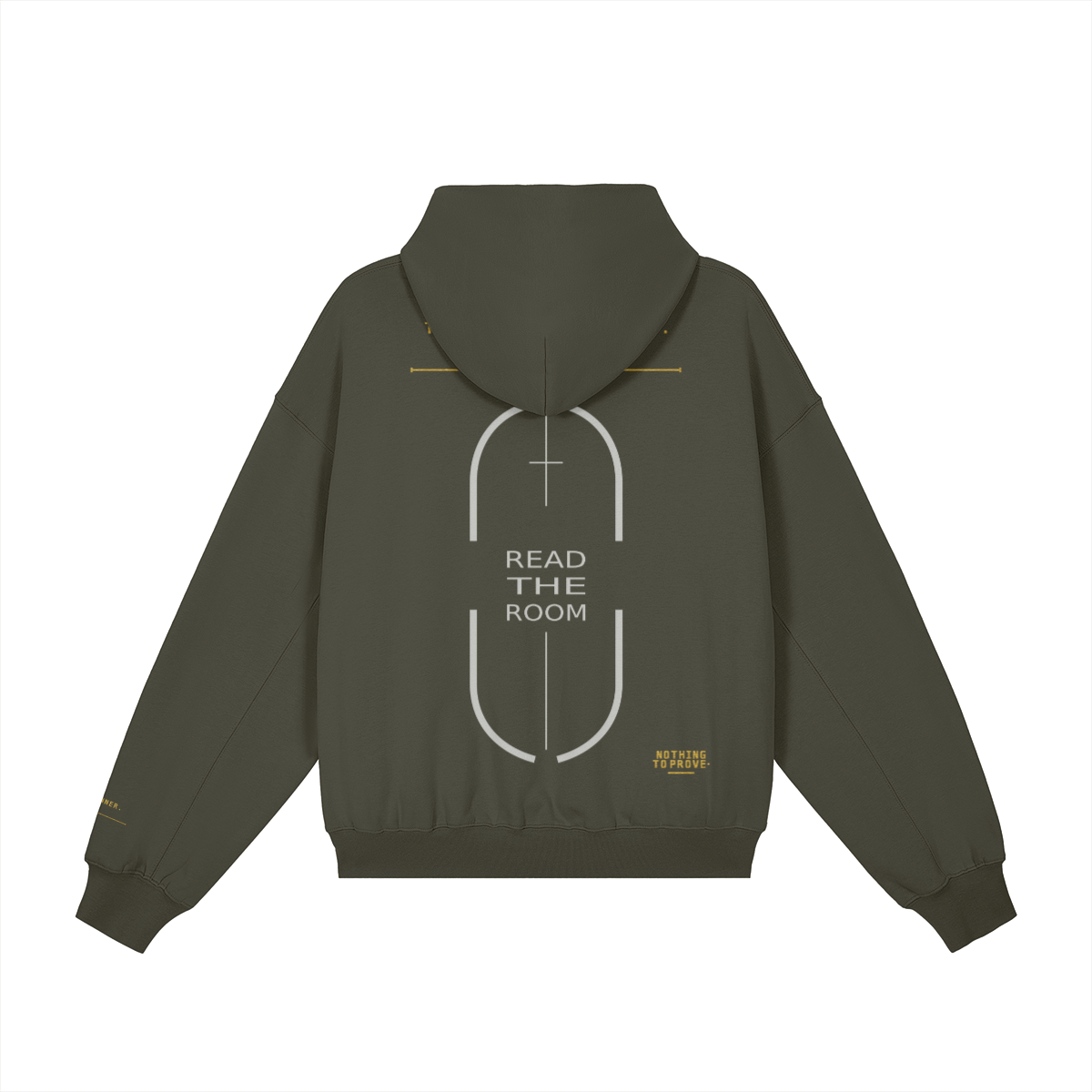 Read The Room Hoodie — Charcoal Gray — Back