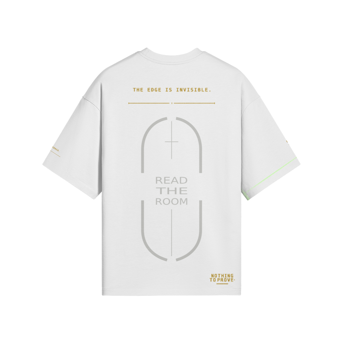 Read The Room Tee — White — Back
