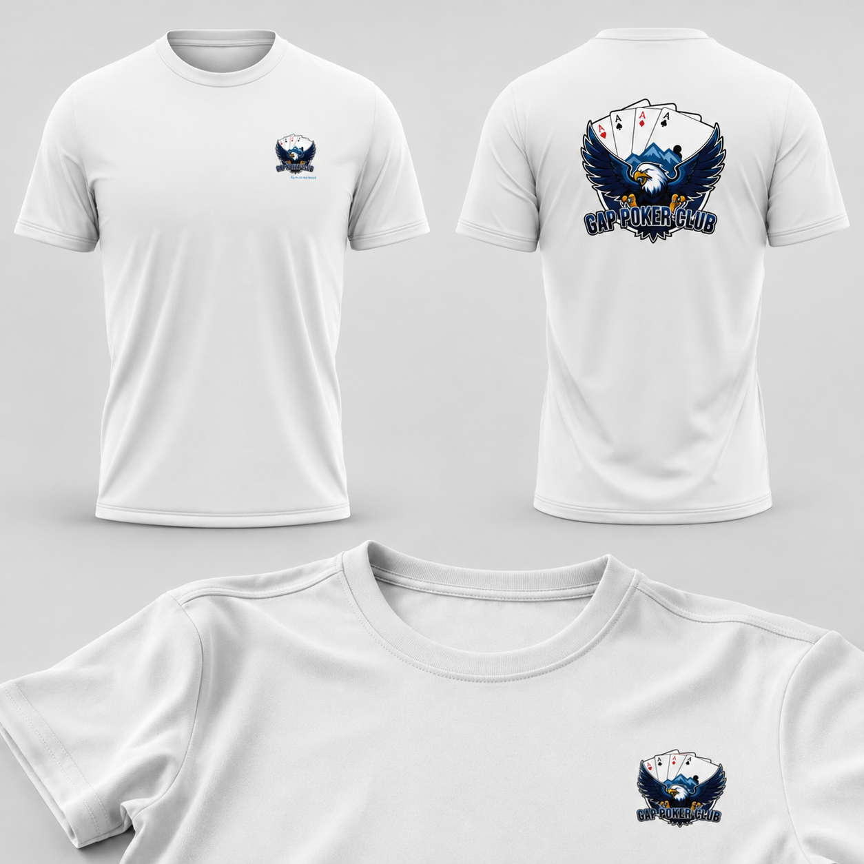 Tee shirt premium Gap X PK9 - Blanc - face dos finitions