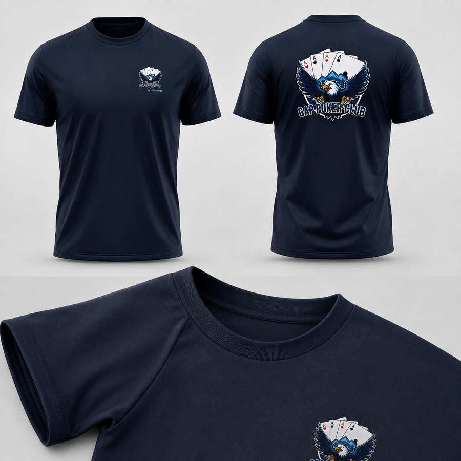Tee shirt premium Gap X PK9 - Marine - face dos finitions