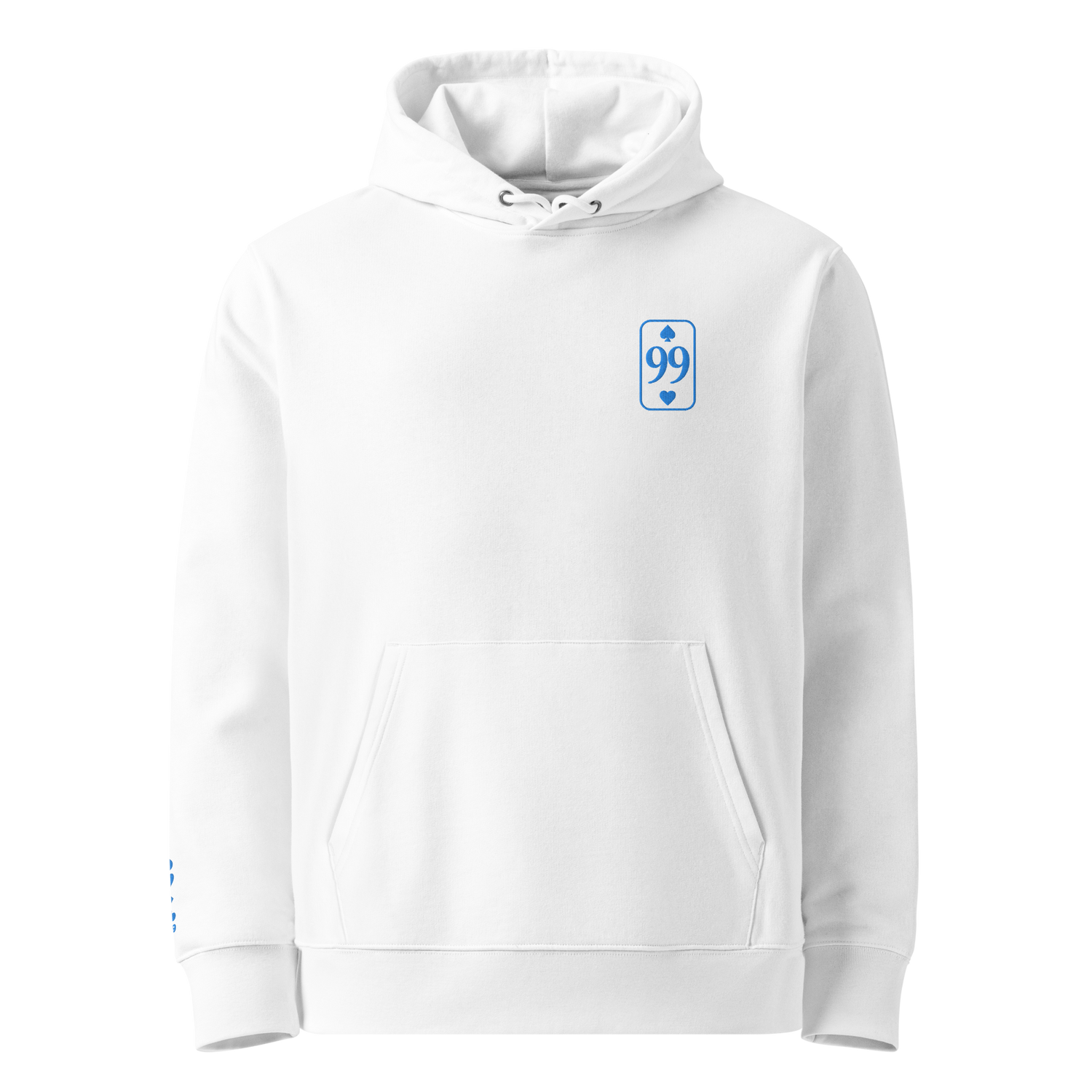 Hoodie Bio Essential — Blanc — vue de face