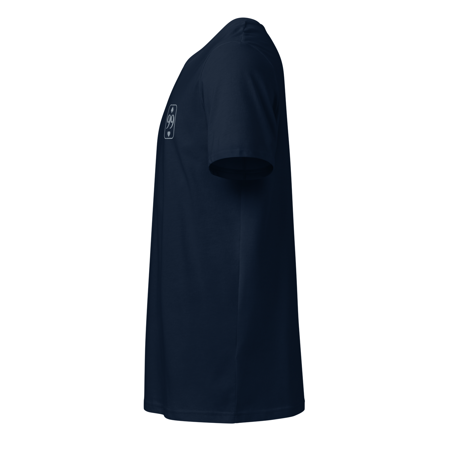 T-shirt Bio Essential Silver Edition — French Navy — profil gauche
