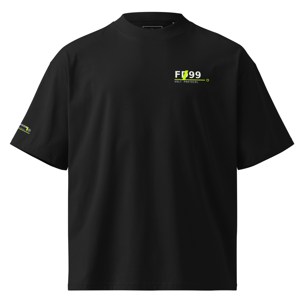Future Division — ORBIT-9 Oversize Tee — Noir — Product mockup