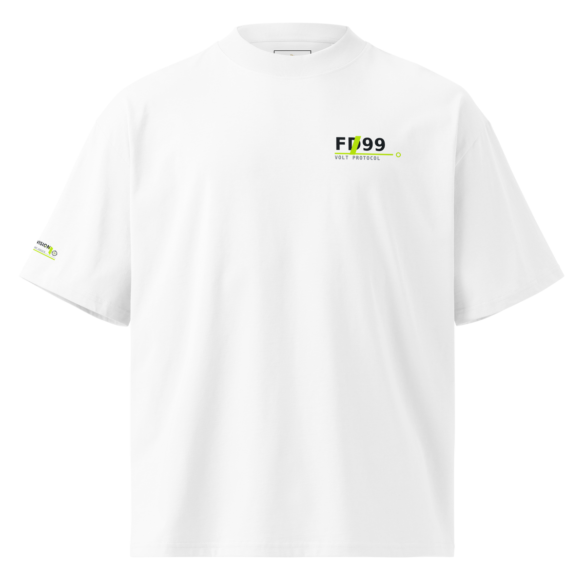 Future Division — HALO-9 Oversize Tee — Blanc — Product mockup