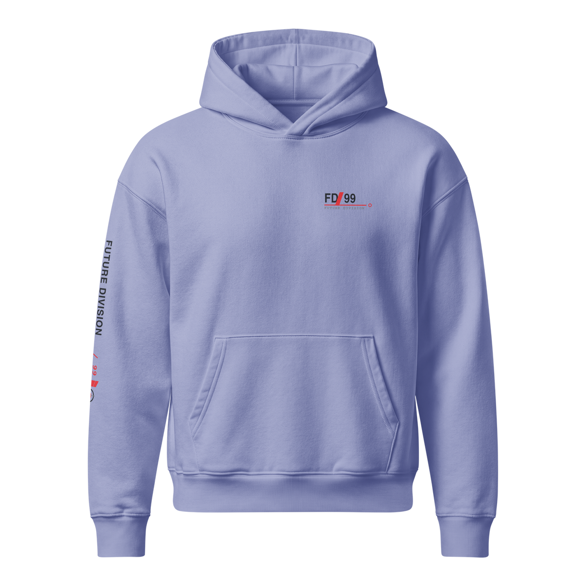 Future Division — NEXUS-9 Hoodie — Violet — Product mockup