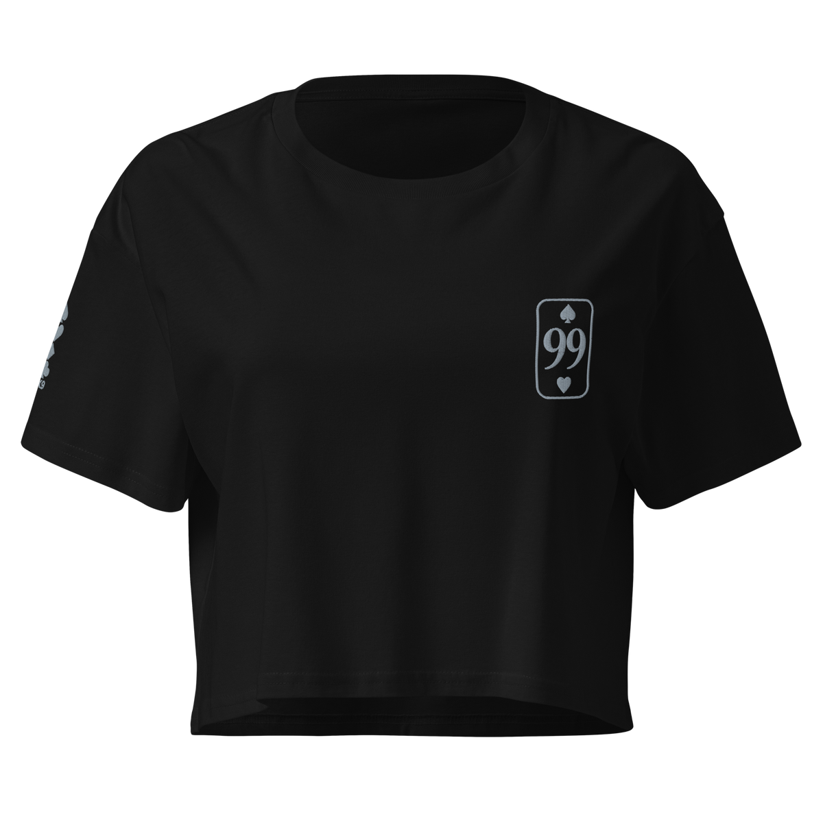 Crop Top Essential Silver Edition — Noir — vue de face