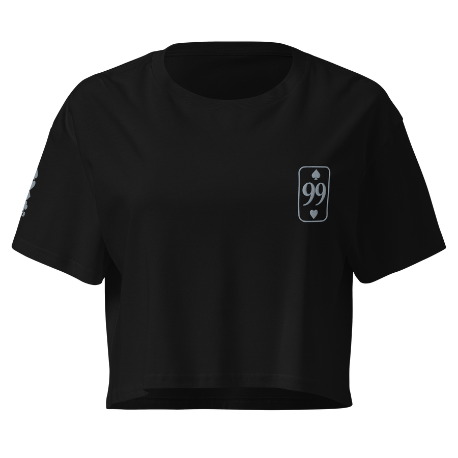 Crop Top Essential Silver Edition — Noir — vue de face