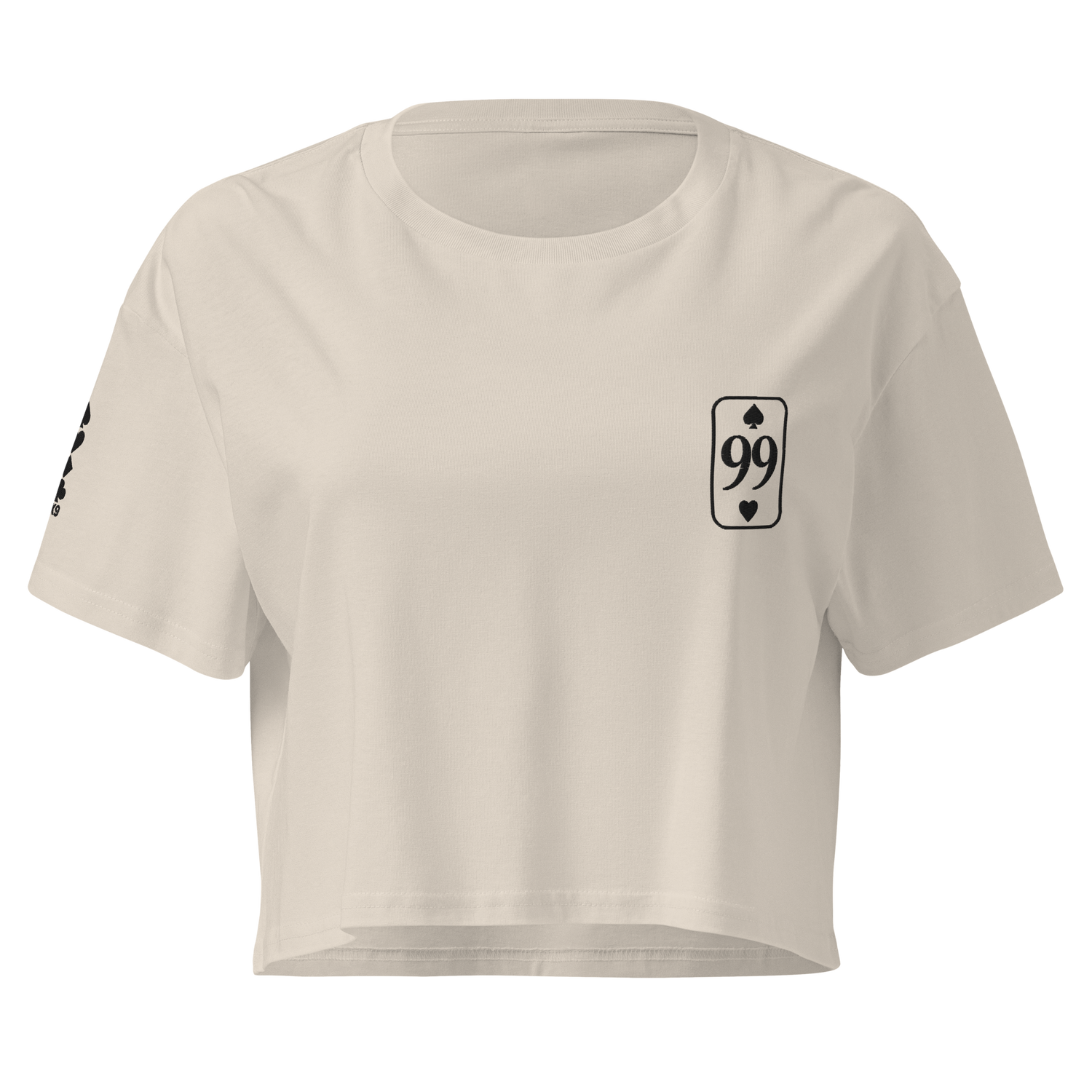 Crop Top Essential Black Edition — Bone — vue de face
