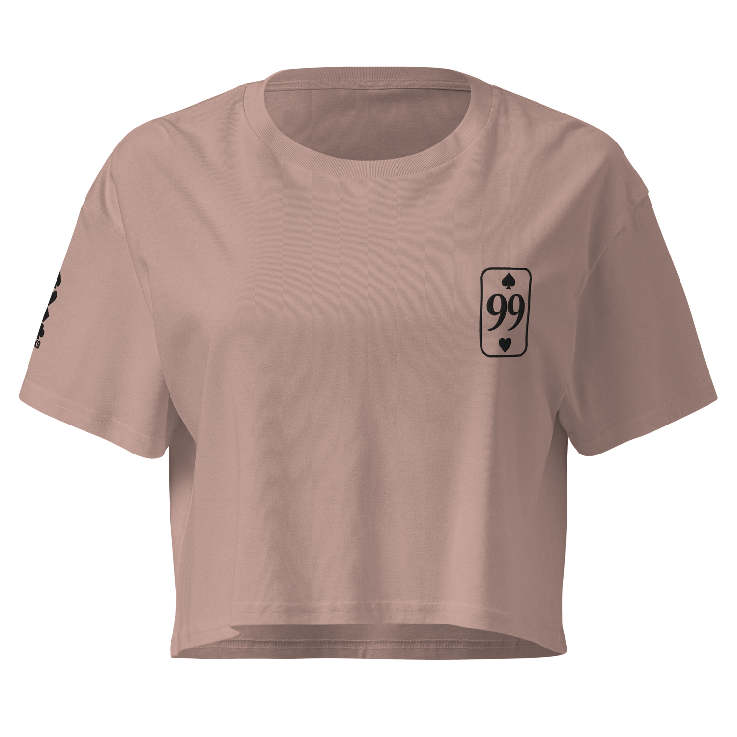 Crop Top Essential Black Edition — Hazy Pink — vue de face