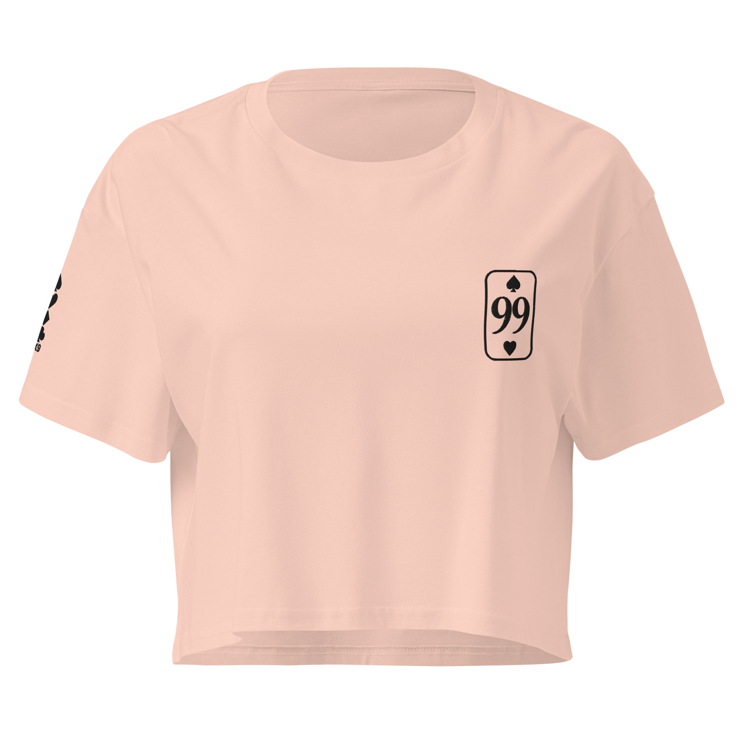 Crop Top Essential Black Edition — Pale Pink — vue de face