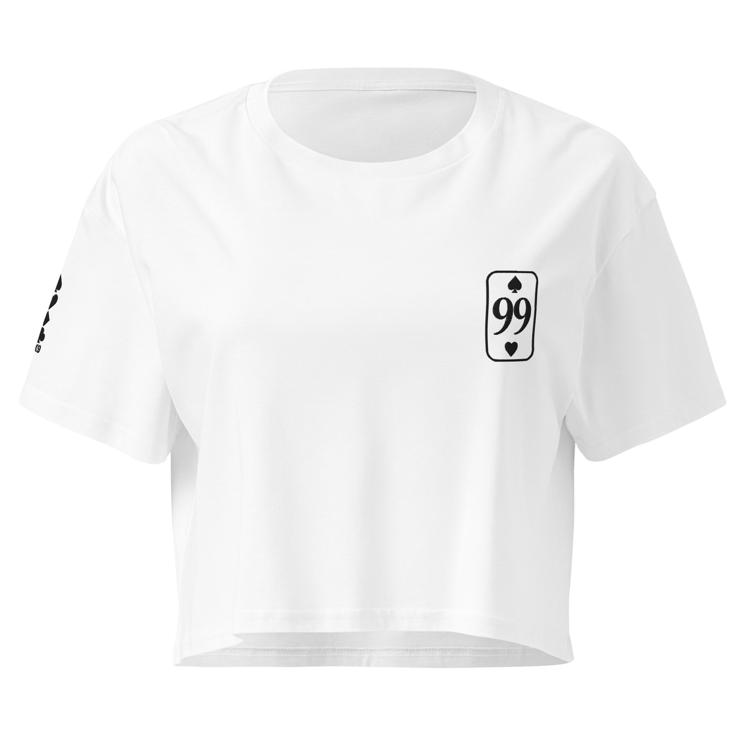 Crop Top Essential Black Edition — Blanc — vue de face