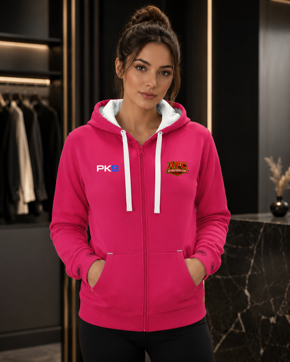 Zipper Deluxe ALTHEN X PK9 rose - mockup luxe porté
