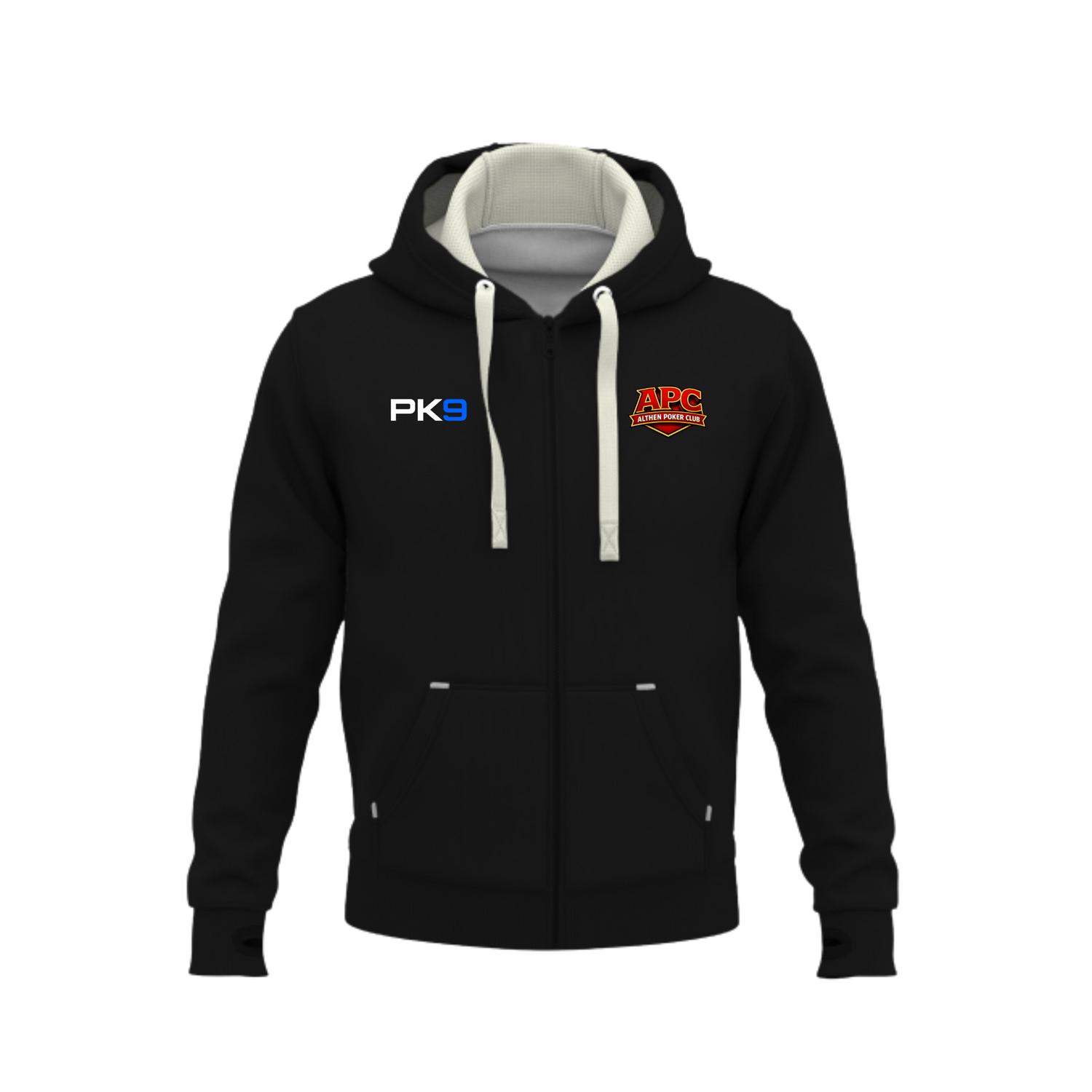Zipper Deluxe Althen Poker Club noir - vue de face
