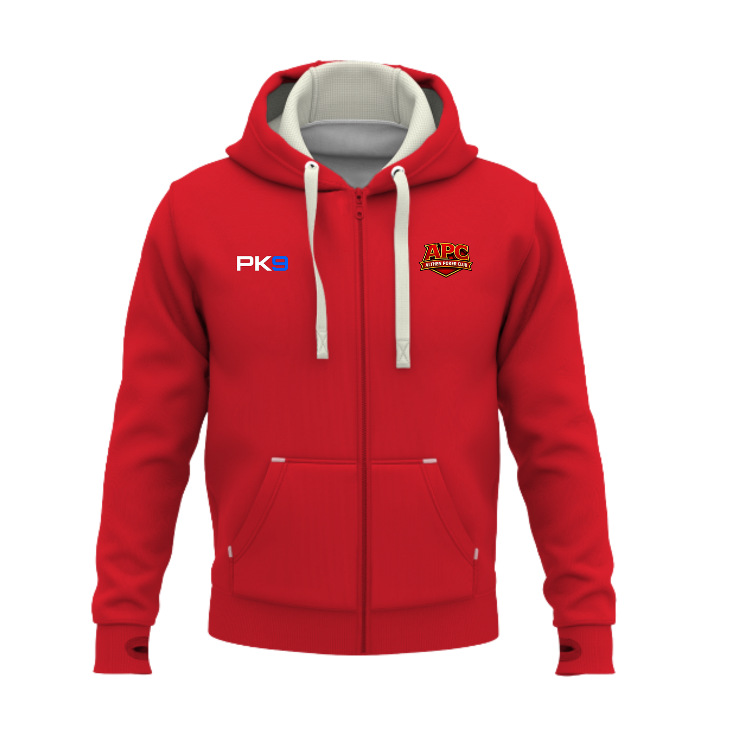 Zipper Deluxe Althen Poker Club rouge - vue de face