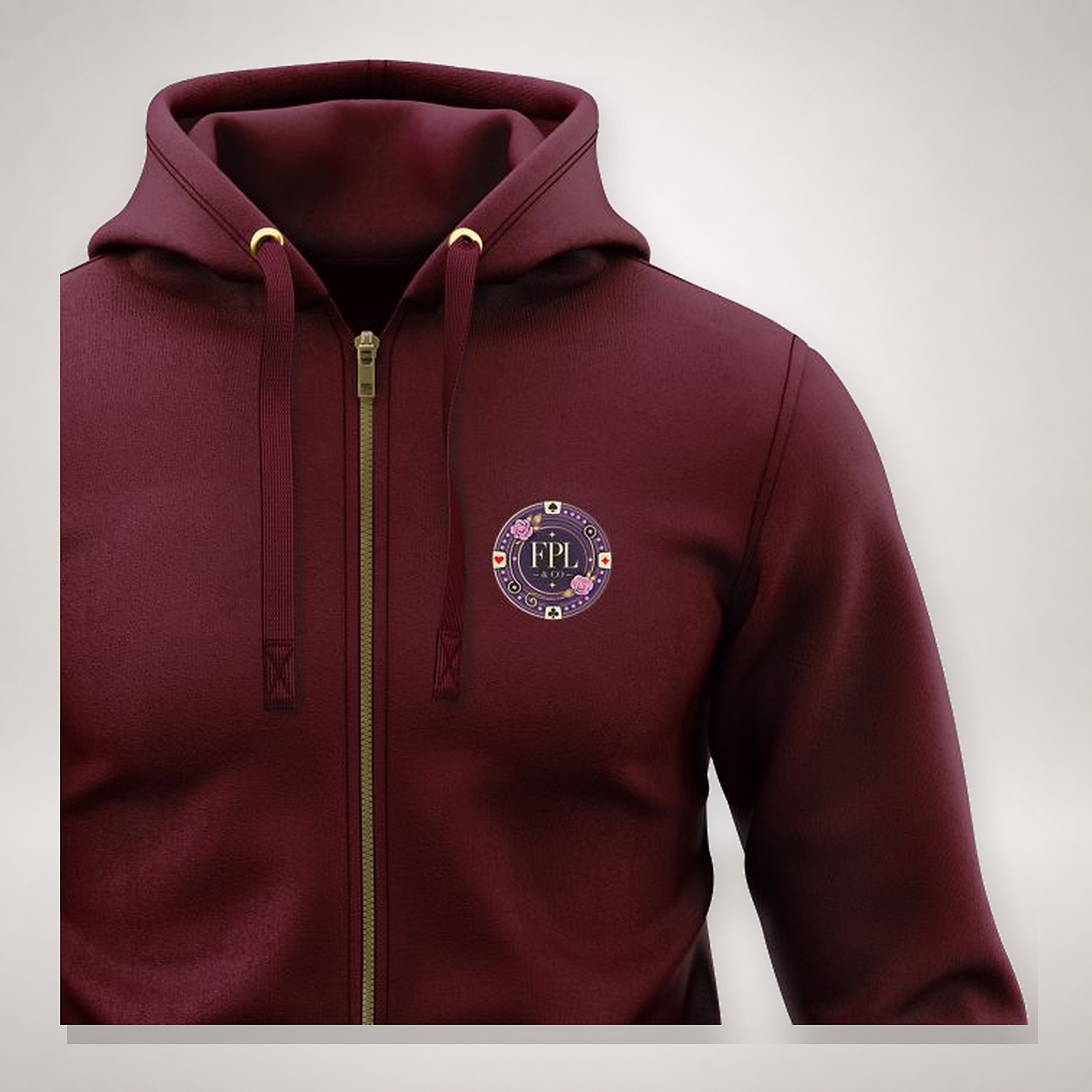 Zipper Deluxe FPL by PK9 — bordeaux detail face