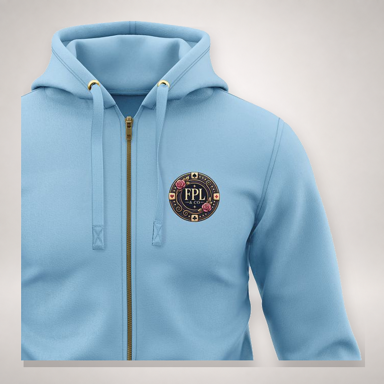 Zipper Deluxe FPL by PK9 — bleu ciel detail face