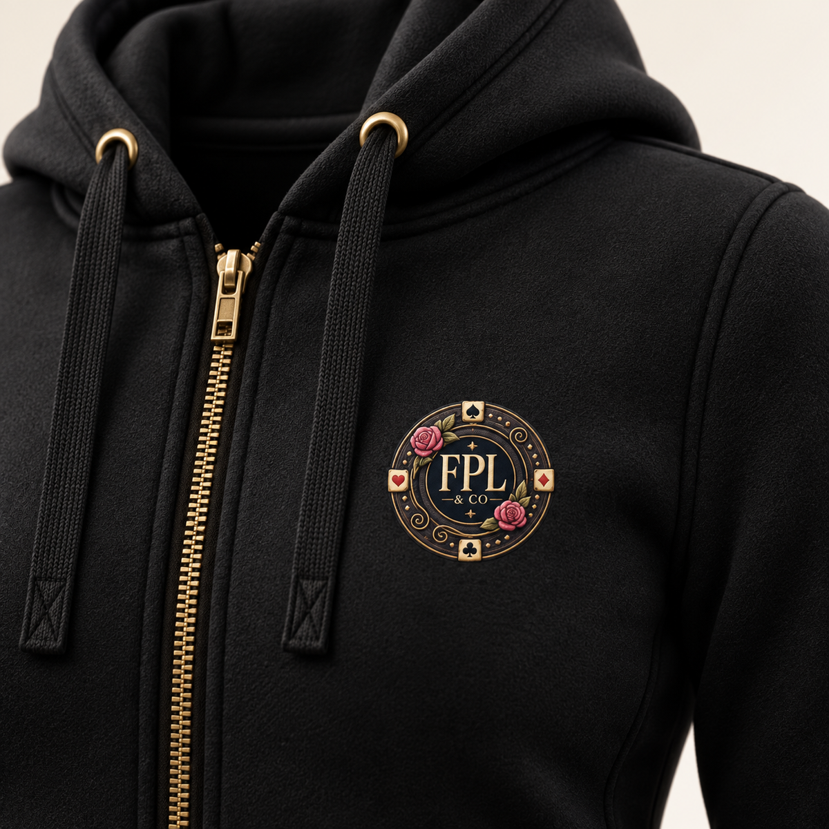 Zipper Deluxe FPL × PK9 — Noir — macro finitions