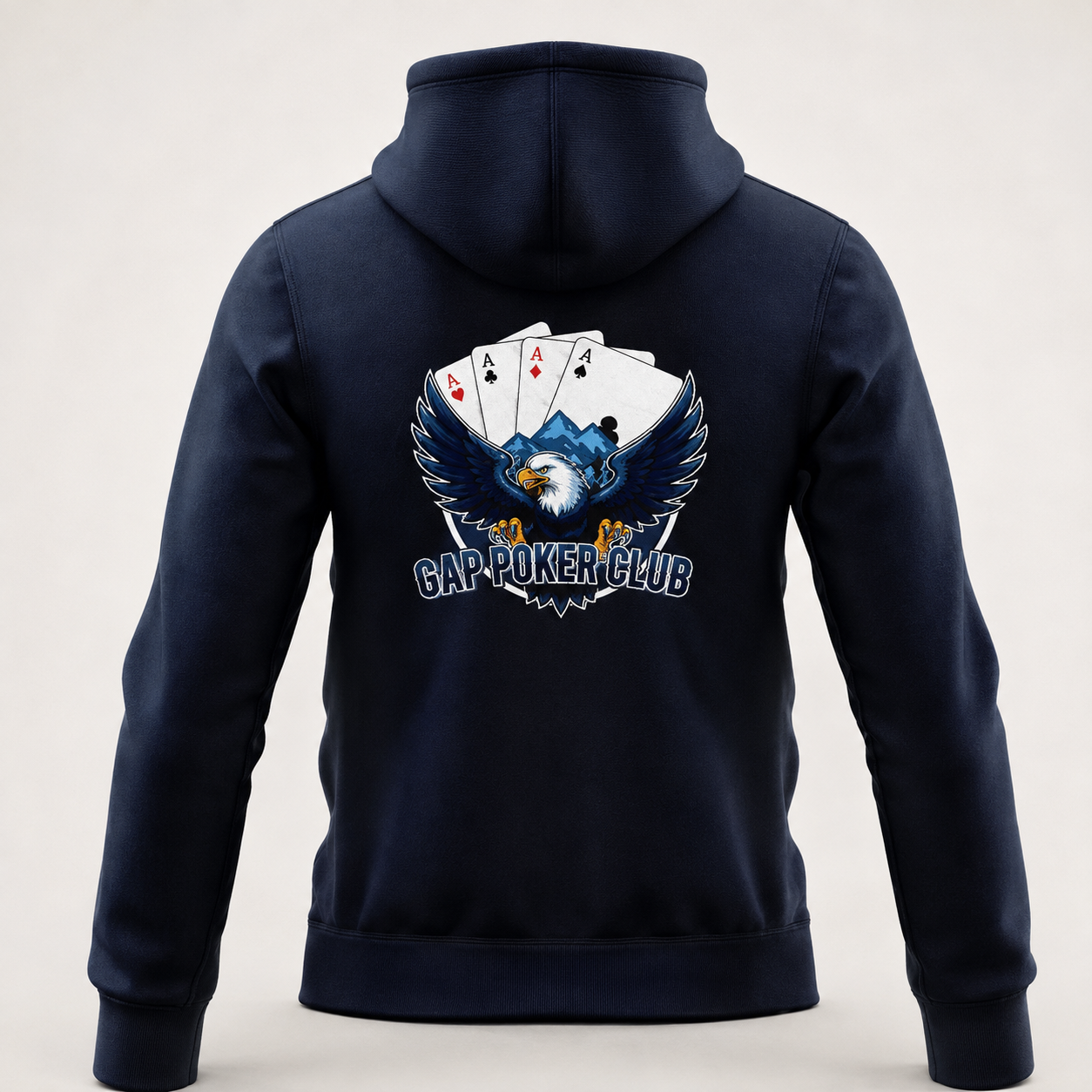 Zipper Deluxe PK9 × GAP Poker Club bleu nuit, vue de dos