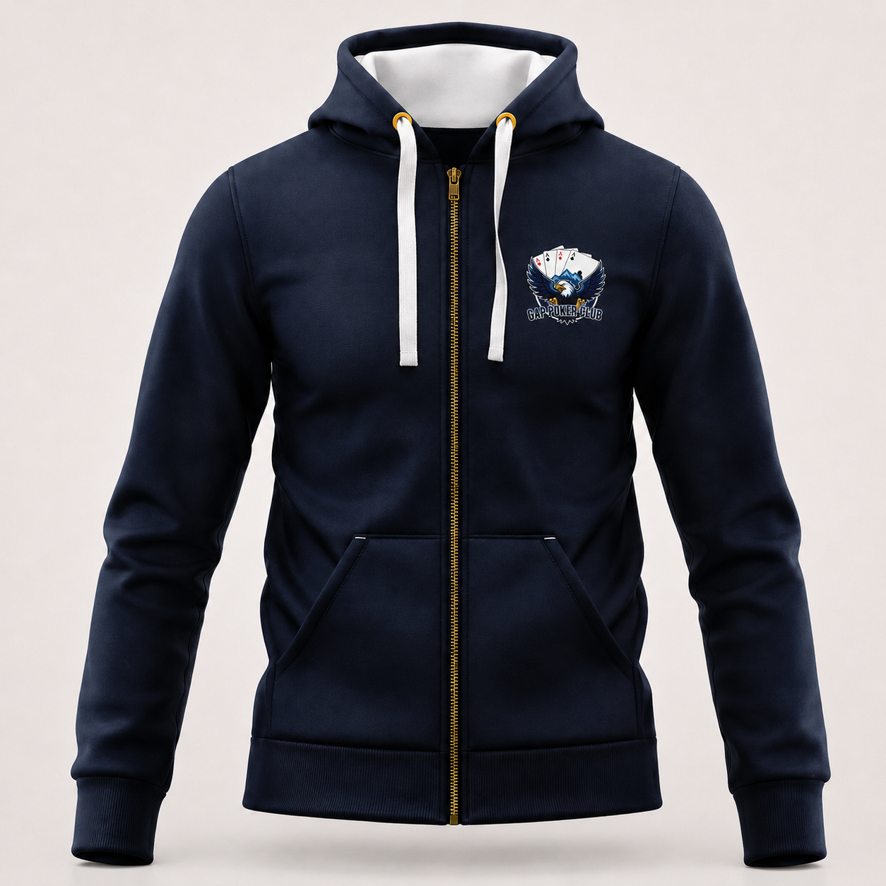 Zipper Deluxe PK9 × GAP Poker Club bleu nuit, vue de face