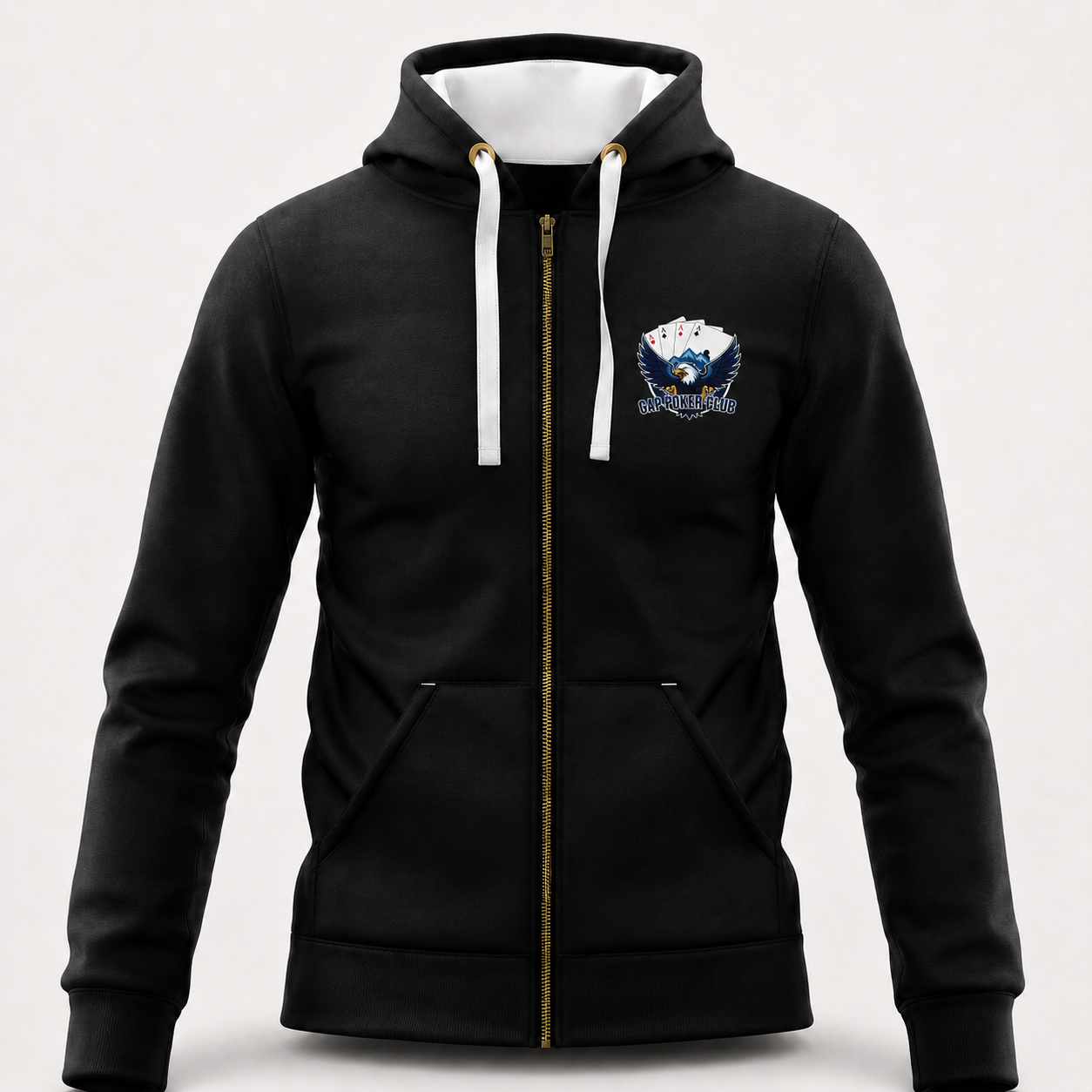 Zipper Deluxe PK9 × GAP Poker Club noir, vue de face