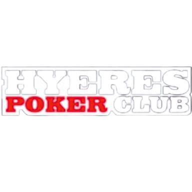 Logo du Hyères Poker Club, avec le mot "Poker" en rouge.